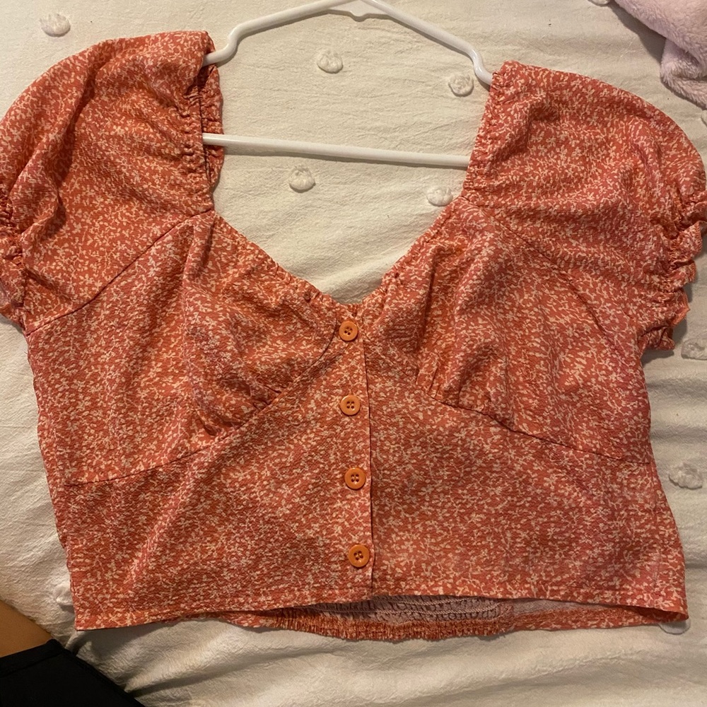 Pink floral princess polly top